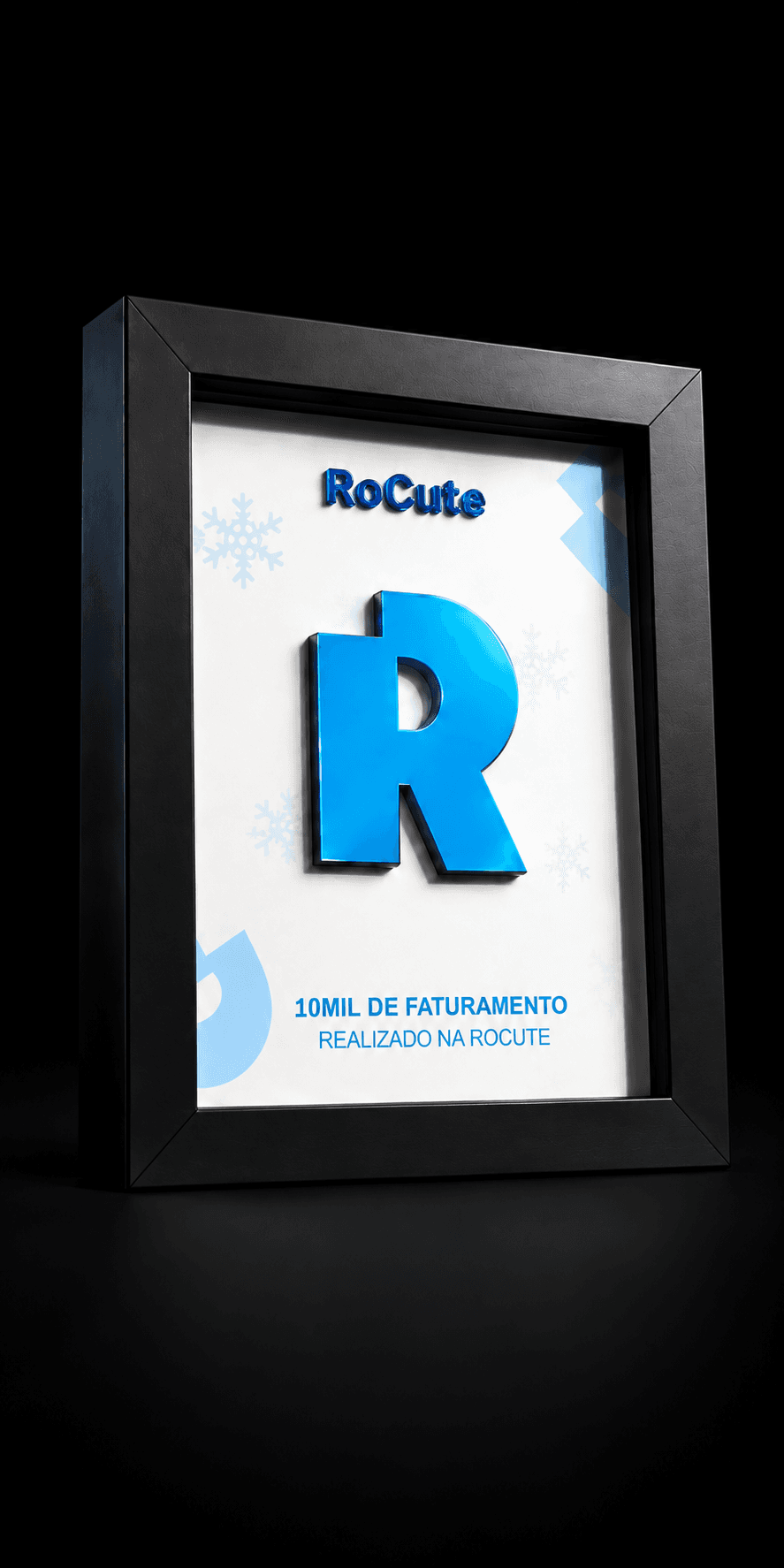 Placa RoCute de reconhecimento por 10 mil de faturamento